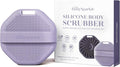 Silicone Body Scrubber for Shower & Bath – Food-Grade Silicone Body Brush with Ergonomic Handle for Cleansing & Gentle Exfoliation – Reusable Body Scrubber for Smooth Skin (Purple)