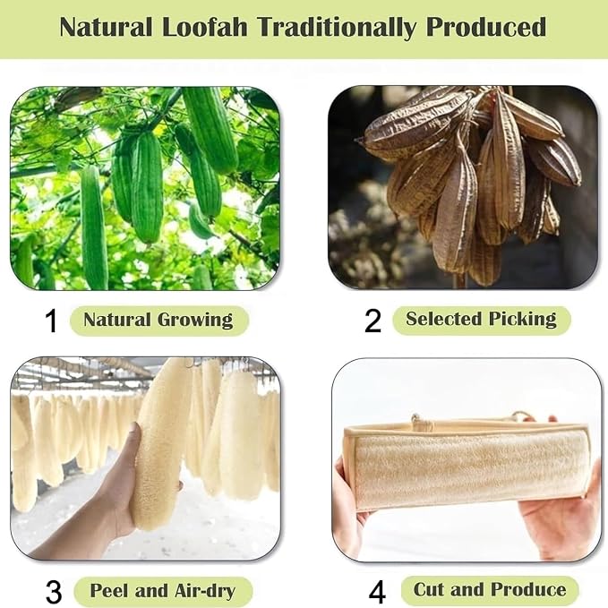 1-Pack Exfoliating Natural Loofah Back Scrubber for Shower-Natural Loofah Sponge & Microfiber Towel， for Men and Women to Clean Your Back Deeply.