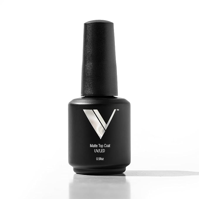V Beauty Pure Non-Wipe Gel Top Coat Nail Polish - Long-lasting, Matte, 15ml | No Chip Nail Polish Topcoat with Matte Finish for Stronger Nail Beds - Led & UV Light Gel Polish for Pedicures & Manicures