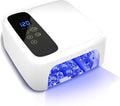 UV LED Nail Lamp for Gel Polish 72W Rechargeable Gel Nail Lamp Cordless Nail Dryer with Replaceable Light Board UV Light for Gel Nails for Home and Salon Use (White B)