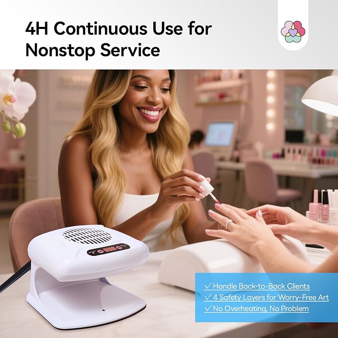 SAVILAND 300W Smart Sensor Nail Dryer for Regular Polish in Home Salons | 30% quieter commercial motor, for busy salon client sessions, hot and cold dual airflow, dries water based oily polishes