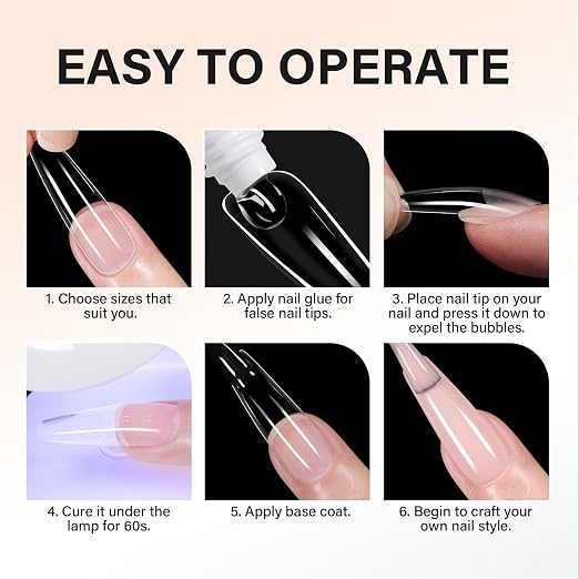 AILLSA Solid Gel Nail Glue for Nail Tips Strong Nail Glue for Press Ons | Professional Fake Acrylic Soft Nails Glue U V Lamp Curing Needed - Long Lasting 15g / 0.5fl.oz
