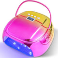 LIMEGIRL Cordless Gel Nail Dryer - 126W Fast Curing UV Light for Nails with 45 Lamp Beads, Metal Mirror Base & Professional Manicure Pedicure Large Size, Portable Rechargeable Gel Lamp for Salon Use