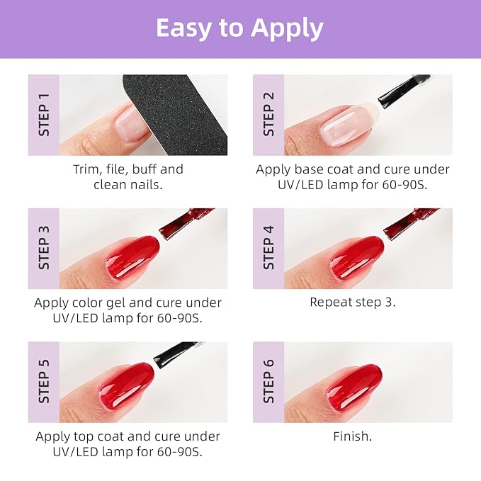 JODSONE 60 Pcs Gel Nail Polish Kit with U V Light Nail Drill 55 Colors | Base Top Matte Coat Professional Gel Manicure Kits Soak Off Manicure Salon DIY at Home Gifts for Women