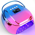126W Rechargeable UV LED Nail Lamp, Portable Cordless Nail Dryer with Auto Sensor and 4 Timer Settings, Professional Curing Lamp for Gel Polish and Salon (Plating Blue)