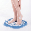 Foot Scrubber Mat Large Size, 12"-12" Shower Foot Scrubber No-Slip Suction Cups, Wall Mounted Back Scrubber for Shower with Hole