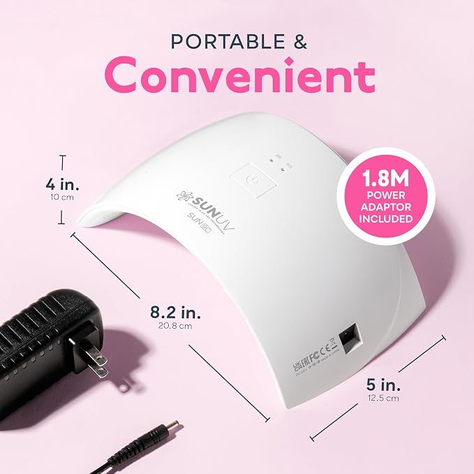 SUNUV UV LED Nail Lamp, UV Light for Gel Nail Polish Dryer SUN9C White | Auto Sensor with 2 Times, Portable for Hands & Feet, Fast Curing Lamp for All Gel Polishes, Easy to Use DIY Manicure at Home