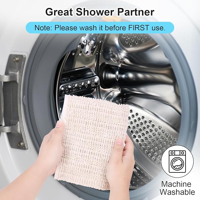 Exfoliating Loofah Washcloth Back Scratcher for Women, Natural Sisal Body Exfoliator Scrubber, Rough Sisal estropajos para el Cuerpo Deep Exfoliating Towel for Shower