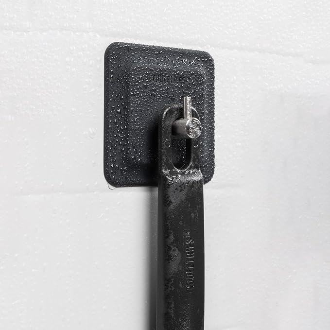 TOOLETRIES Silicone Back Scrubber for Shower with Hook - Charcoal | Long ergonomic bath brush with a non-slip grip for exfoliating and reaching hard-to-reach areas comfortably.