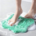 Show Foot Scrubber Mat & Silicone Back Scrubber with Butterfly Form Design,3 Brush Designs for Deep Cleaning Shower Foot Scrubber Mat, Wall Mounted Back Scrubber Silicone Bath(Mint Green)