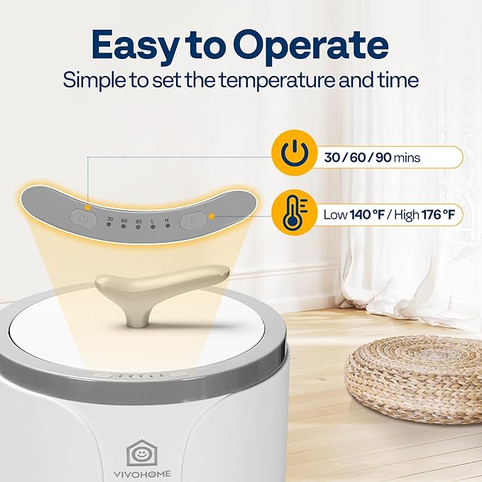 VIVOHOME 20L Towel Warmer for Bathroom, Large Towel Heater Bucket with Keep Warm Feature, Suitable for Oversized Towels, Blankets, Bathrobes