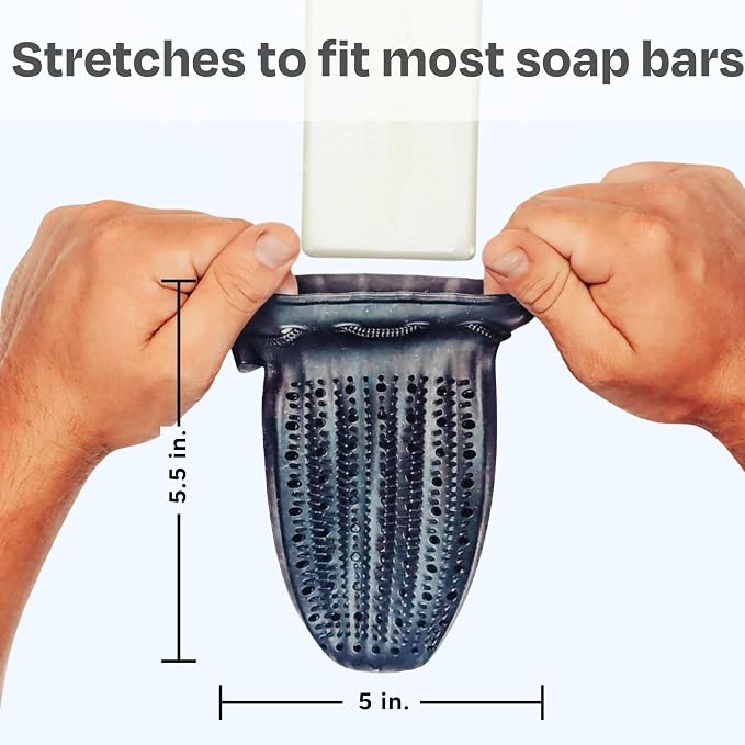 Soap Saver Bag, Gentle Exfoliating Loofah Pouch, Soap Sleeves for Bars, Exfoliating Bag, Bar Soap Pouch, Soap Savers for Bar Soap, Mesh Soap Bags for Soap Bars, Soap Bar Bag, Silicone Body Scrubber