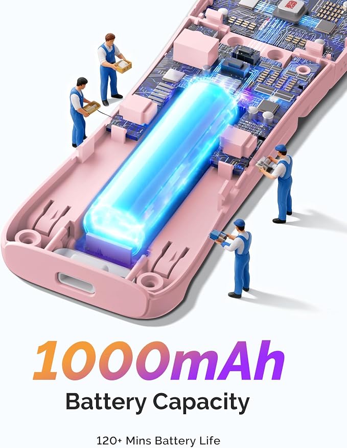 MelodySusie 2in1 Mini Cordless UV Nail Lamp P-ART09F for Manicure Beginners | Hands-Free Fold-out Stand,Lighting & Curing 2 Mode,30s/60s Timer, Use for Home Nail Art Design, 1000mAh Battery
