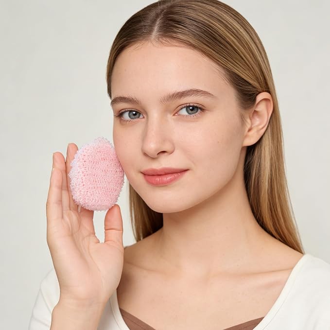 RamPula Face Scrubber & African Net, Silicone Exfoliating Brush for Men Women, Facial Cleansing Brush, Manual Waterproof Cleansing Skin Care, Blackhead Removing Pore Cleansing Massaging Face Brushes | Softening,Massage,Smoothening,Pores,Cleansing,Exfol...