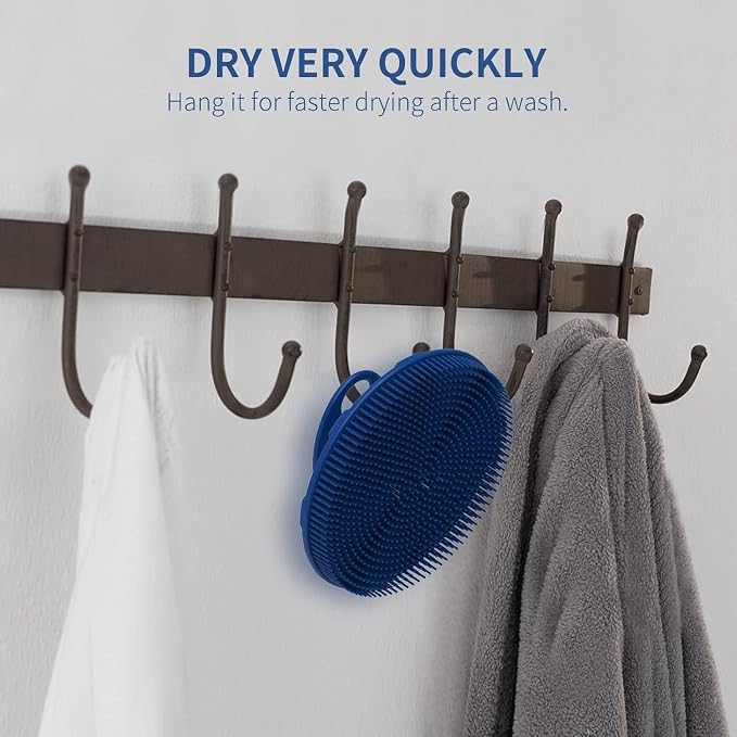 Silicone Body Scrubber and Scrub Net Set, BEAUTAIL 2 Pack for Rich Lather | Gentle Silicone Shower Scrubber or Firmer Exfoliating Bath Net, Deep Cleansing & Exfoliation, 1 Brush + 1 Net for Men & Women