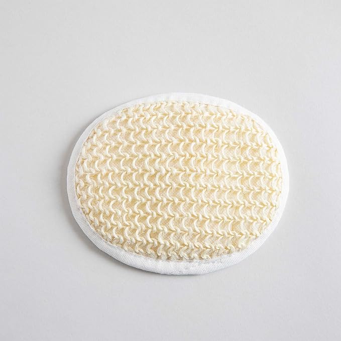 Chakra Sisal Fiber Exfoliating Loofah Pad Scrubber for Face and Body - Deep Cleansing Scrub Sponge, Essential Bath and Shower Accessory