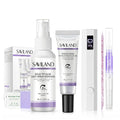 SAVILAND Solid Nail Glue Gel Kit with UV Lamp, Remover and Cuticle Oil | Includes fast-spray remover, cuticle oil pen and prep tools, 60-second UV cure, complete press-on bonding and removal set
