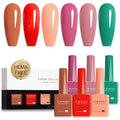 CANNI 9ML Gel Nail Polish Set, 6 Vibrant Shades UV LED Soak Off Gel Polish | Smooth Application • Highly Pigmented • Glossy Finish • Long-Lasting Wear • Nail Art • Salon DIY Manicure • Easy Application