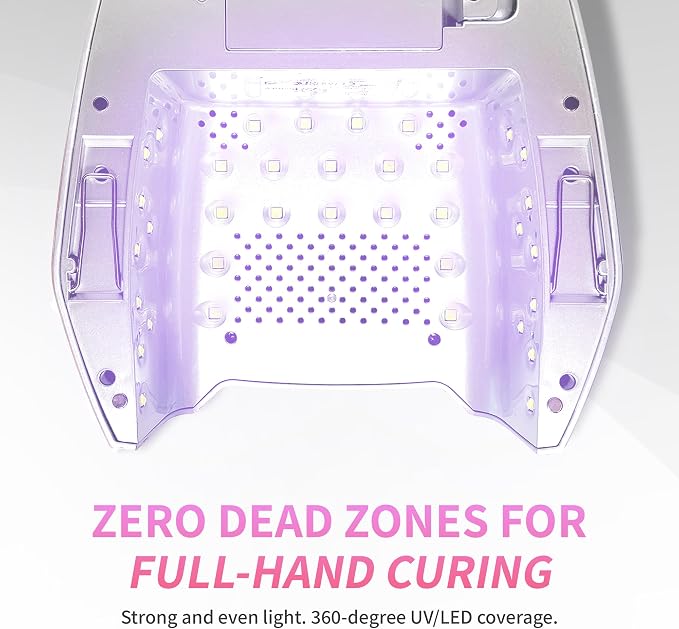 iGel Beauty Hybrid PRO 2.0 UV/LED Nail Lamp – 48W Wireless Rechargeable Nail Dryer, Full Hand Curing, Smart Motion Sensor, Removable Tray, Cordless Gel Lamp for Manicure & Pedicure