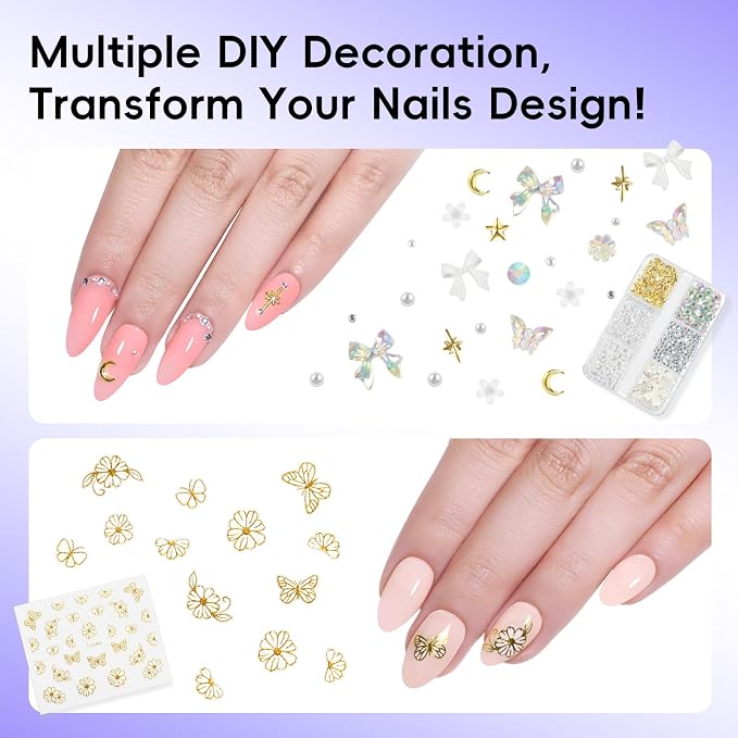 PEACECOLOR Gel Nail Kit, Short Medium Almond,240Pcs 12 Sizes Nail Tips with Nail Glue Mini Nail Lamp Clear Pink Jelly Gel Polish Pre-Etched Press on Fake Nail Extension Set DIY Gifts for Women