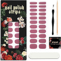 Nail Polish Strips - No UV Lamp Needed (Drama Queen Pink) | 22 Pcs Salon Quality Gel Nail Stickers - Long Lasting Wraps Easy Application and Removal