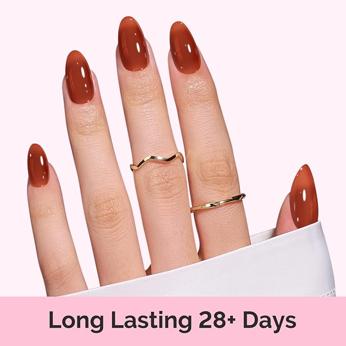 MelodySusie Jeweliver Gel Nail Polish, 0.5Fl.oz Gel Polish Brown Color Soak Off UV LED Light Cure Gift for Women Manicure Nail Art DIY at Home B6202
