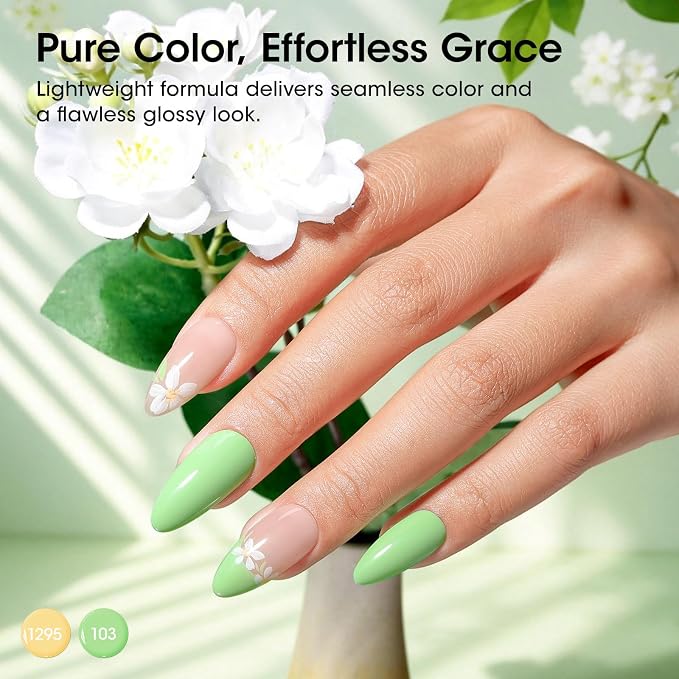 GELLEN Gel Nail Polish Set 24PCS, Pastel Gel Polish Kit with Base Top Coat | 24-Piece Set with 20 Colors, Base, Top Coats, Cat Eye Top Coat & Magnet for DIY Nail Art at Home or Salon.