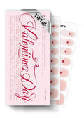 ohora Semi Cured Gel Nail Strips (N Love Letter) - Salon-Quality Valentines Nails, Works with Any Lamps, Long Lasting, Easy to Apply & Remove, Chip Resistant