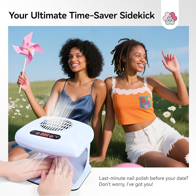 SAVILAND 300W Smart Sensor Nail Dryer for Regular Polish in Home Salons | 30% quieter commercial motor, for busy salon client sessions, hot and cold dual airflow, dries water based oily polishes