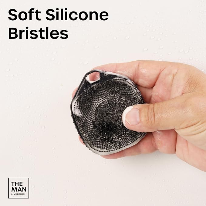 The Man Silicone Face Scrubber for Men, Face Cleansing Brush | Silicone face scrubber, cleanse skin, gently exfoliate and refresh your daily skincare routine.
