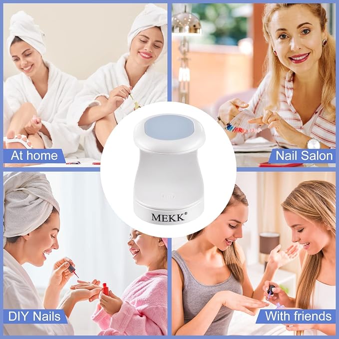 MEKK Mini UV Light for Gel Nails,16W Single Finger UV LED Nail Lamp,Portable Small Professional Flash Cure Lamp,Compact Design for Home and Salon -Blue