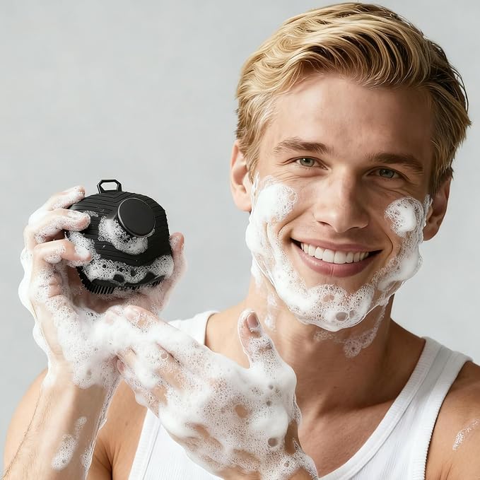 RamPula Face Scrubber & African Net, Silicone Exfoliating Brush for Men Women, Facial Cleansing Brush, Manual Waterproof Cleansing Skin Care, Blackhead Removing Pore Cleansing Massaging Face Brushes | Softening,Massage,Smoothening,Pores,Cleansing,Exfol...