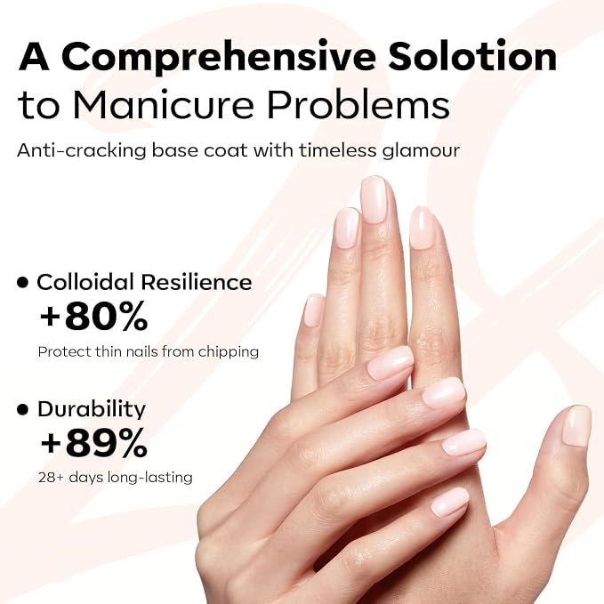 modelones Rubber Builder Nail Gel Base Coat, Jelly Nude Translucent Builder Base Nail Gel Thickening Strengthening Building Apex for Beginner DIY Salon at Home