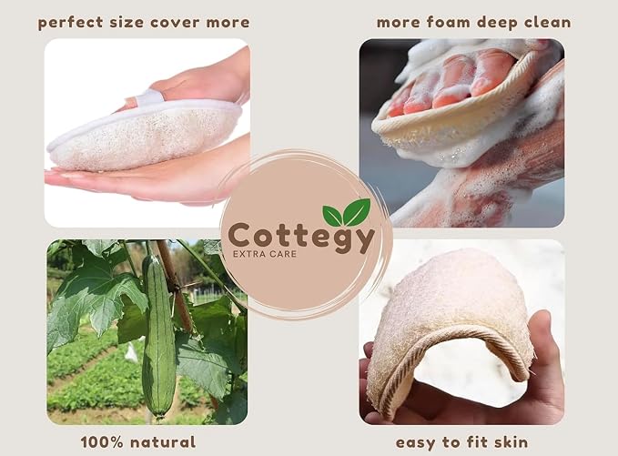 Egyptian Loofah Exfoliating Scrubber - Natural Loofah Exfoliating Body Scrubber - 1 Count (Pack of 1) Eco-Friendly Bath & Shower Sponge for Face & Body, 100% Natural, Men & Women
