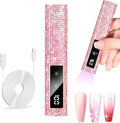 Makartt Handheld UV Nail Light with Painless Mode for Curing Builder Gel | 800mAh Rechargeable UV Light for Gel-X Nail Tips Portable Nail Lamp with LCD Display & 3 Timers Home DIY & Salon, Diamond