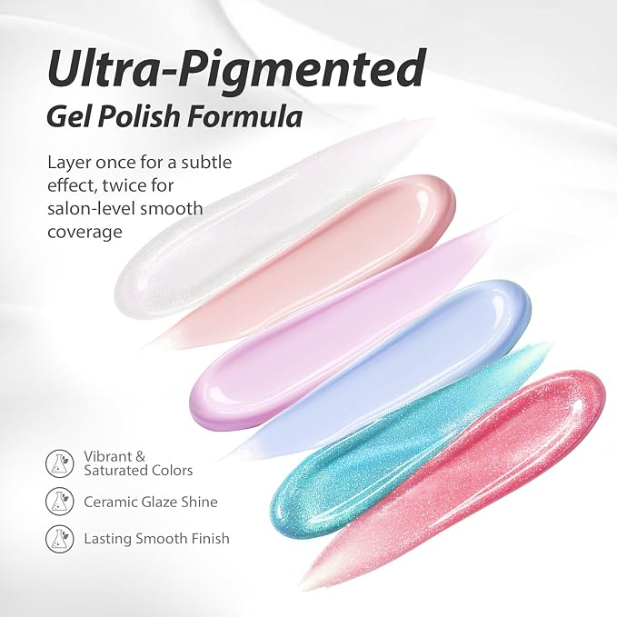 Makartt Nude Gel Nail Polish Set 15ML : 6 Shimmer Colors | Large Capacity, High-Gloss, One-Coat Coverage, Light Soft To Dark, Soak Off, UV/LED Lamp Required, Home & Salon DIY