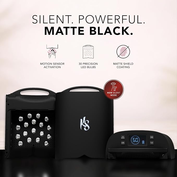 KIARA SKY Beyond Pro V3 UV LED Nail Lamp Black – Cordless Rechargeable Gel Lamp w/Smart Sensor, Flashcure Low Heat Mode, Full-Hand Coverage & Timer for Gel Polish, Builder Top Coat 48W (240v)