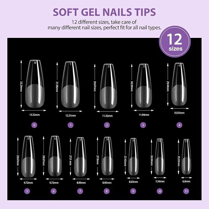 SAVILAND Gel Nail Kit: Nail Kit for Beginners with Everything Nail Drill Kit Long Coffin and Nail Glue X Gel U V Lamp for Nails 500 pcs Nail Tips for Extension At Home Nail Kit DIY Gift for Women