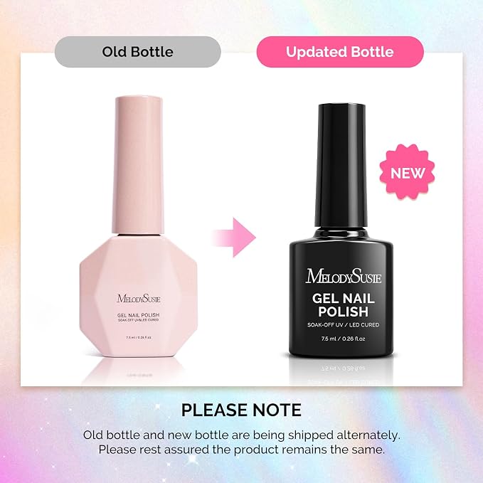 MelodySusie Pastel Pink Gel Nail Polish Set - 6 Colors Nude Pink Milky White Soak Off UV LED Gel Polish Gift for Women Nail Art Manicure Salon DIY Nail Design Decoration at Home