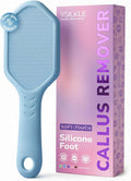 SILKLE Nano Glass Foot File - Foot Callus Remover for Feet & Foot Scrubber | Silicone Grip for Non-Slip Control - Foot Scrubber for Dead Skin, Heel Scraper for Cracked Heels & Foot Exfoliator - Blue