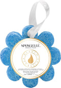 Spongellé Freesia Pear Wild Flower Bath Sponge | Built-in Body Wash & Body Scrubber, Shower Loofah Sponge for Women | 14+ uses