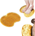 Shower Foot Scrubber Mat with 3 Types of Upgraded Brushes for Massage, Shower Back Scrubber with Micro Suction Cups,Back Washer Exfoliating Bath,Shower Scrubber for Body at Home Spa(Orange)