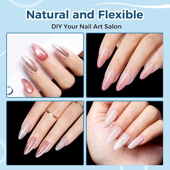 TOMICCA Medium Almond Nail Tips, 240pcs 15 Sizes, Soft Gel Tips | Half Matte Pre-Shaped Full Cover Clear Fake Nails, Acrylic Press on Nails for Extension, Beginners and Professional Salon