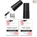 Makartt 2 Pcs Gel Top Coat and Base Coat Set, No Wipe Shine Finish | Soak Off Base Top Coat Long Lasting for Gel Nail Polish, LED UV Lamp Needed, Salon Quality Nail Manicure Gifts 10ML