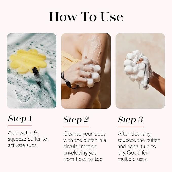 Spongellé Coconut Verbena Wild Flower Bath Sponge | Built-in Body Wash & Body Scrubber, Shower Loofah Sponge for Women | 14+ uses