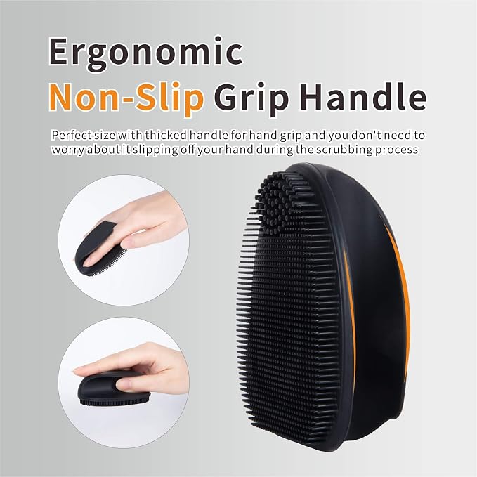 Silicone Face Scrubber for Men, 2 Pack Deep Cleaning Facial Brush, Manual Exfoliating Face Wash Brush for Blackhead Pore Cleansing, Sensitive Skin Care Tool for Women and Men