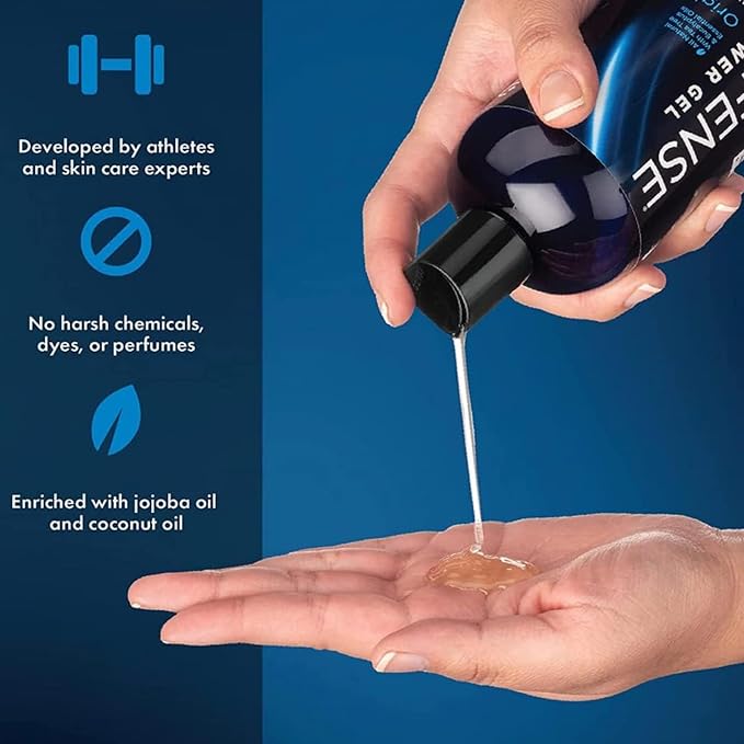 Defense Soap Shower Tools Set & Defense Soap Organic Tea Tree Body Wash | All Natural Shower Gel with Tea Tree Oil, Eucalyptus Oil, and Aloe Vera. Wrestling Inspired, for All Mens & Womens Skin Types