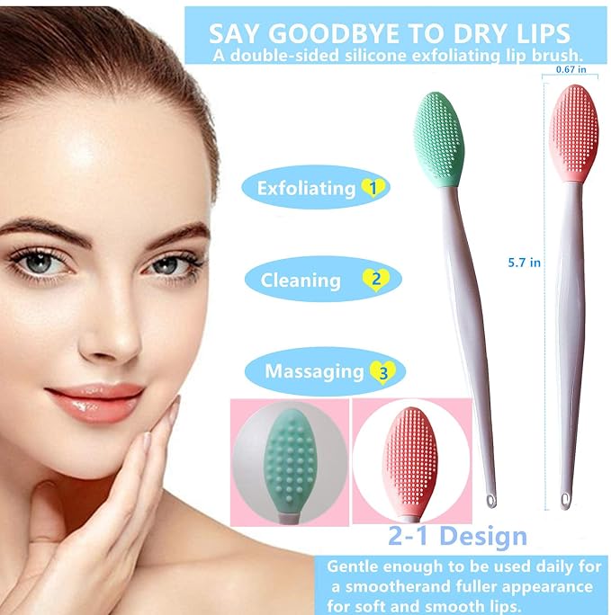 Facial Cleansing Brush,lip scrubber exfoliator,Pore Cleaning Brush Tool | Lip Scrubber Exfoliator, Pore Cleaning Tool，3 in 1 Silicone Facial Cleansing Brush for Face Scrubber