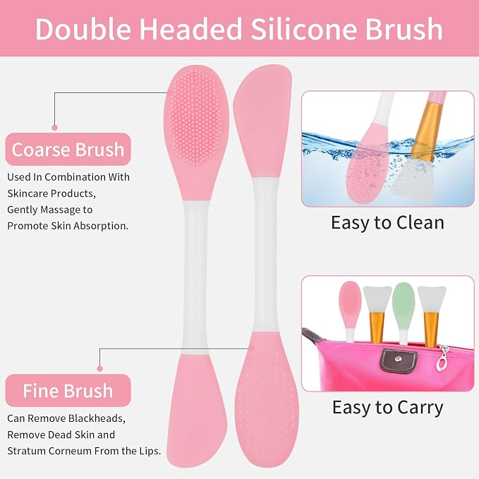 4Pcs Silicone Face Mask Applicators,Face Scrubber for Applying Facial Mask | Flexible Facial Mud Masks Applicator,Supplies Tool for Applying Facial Mask,Sleeping Mask,Clay Mask,Body Lotion