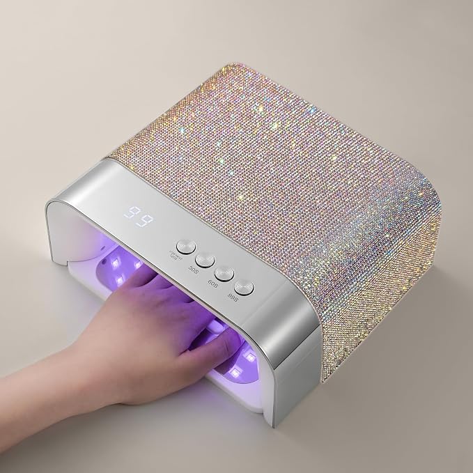 GAOY Professional UV Nail Lamp, Big Cavity Design for Long Nails, Diamond | Fast Curing Light, Infrared Sensor, Acrylic Polish, 3 Timer 30/60/99s, DIY at Home Salon, Gift for Women, Manicurist